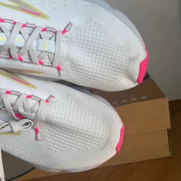 Brooks Glycerin Stealthfit 20 Pink/White Women Running Sneakers - SZ 9.5 - Picture 8 of 14